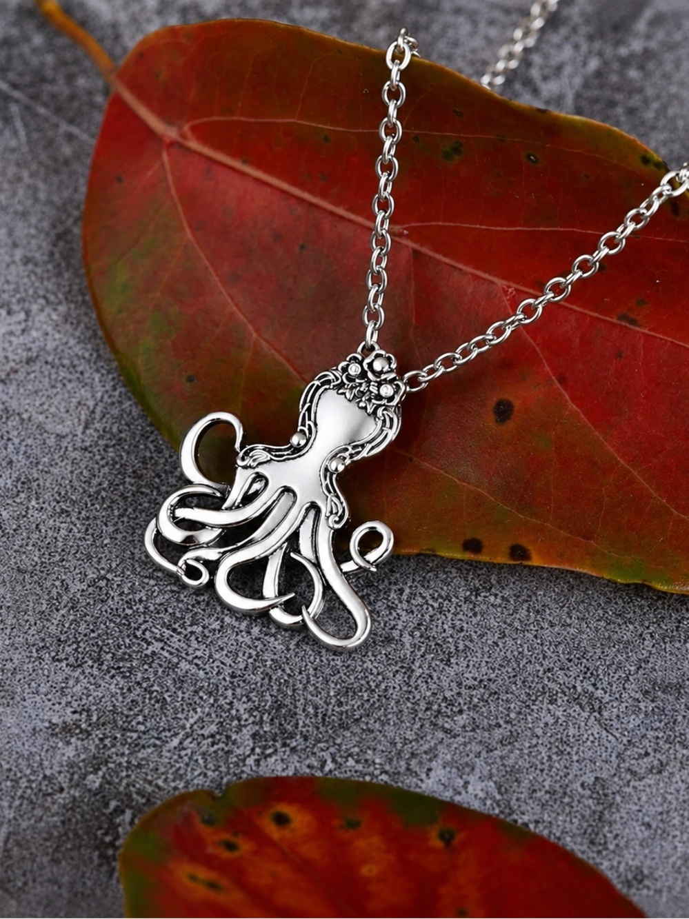 “Vintage Fork Octopus” Silverware Spoon Squid Octopod Kraken Tentacles Necklace - Picture 12 of 13